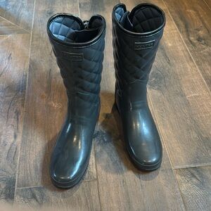 Hunter rain boots padded/lined